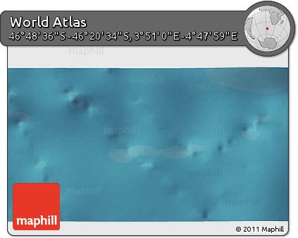 Satellite 3D Map of the Area around 46° 34' 35" S, 4° 19' 30" E