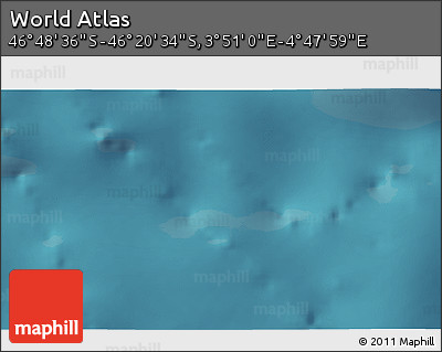 Satellite 3D Map of the Area around 46° 34' 35" S, 4° 19' 30" E