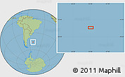 Savanna Style Location Map of the area around 46° 34' 35" S, 50° 55' 29" W