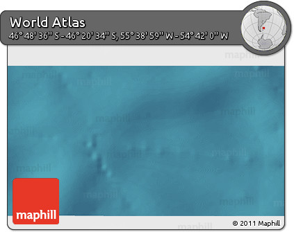 Satellite 3D Map of the Area around 46° 34' 35" S, 55° 10' 29" W