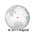 Outline Map of the Area around 46° 34' 35" S, 57° 1' 29" E, rectangular outline