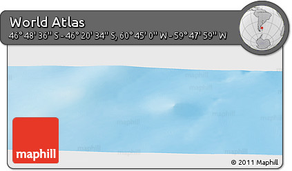 Physical Panoramic Map of the Area around 46° 34' 35" S, 60° 16' 29" W