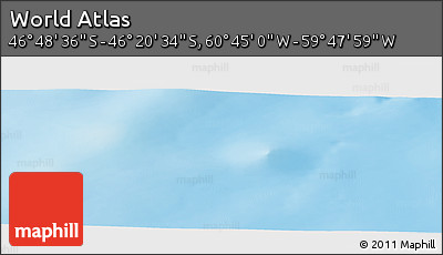 Physical Panoramic Map of the Area around 46° 34' 35" S, 60° 16' 29" W