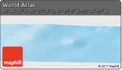 Physical Panoramic Map of the Area around 46° 34' 35" S, 60° 16' 29" W