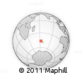 Outline Map of the Area around 46° 34' 35" S, 62° 58' 30" E, rectangular outline