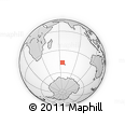 Outline Map of the Area around 46° 34' 35" S, 64° 40' 30" E, rectangular outline