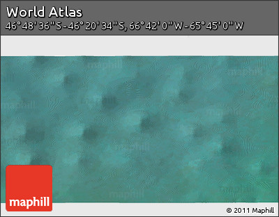 Satellite 3D Map of the Area around 46° 34' 35" S, 66° 13' 29" W