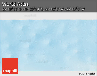 Shaded Relief 3D Map of the Area around 46° 34' 35" S, 66° 13' 29" W