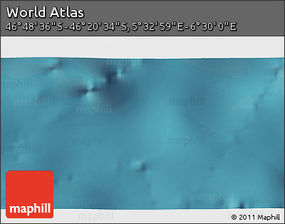 Satellite 3D Map of the Area around 46° 34' 35" S, 6° 1' 30" E