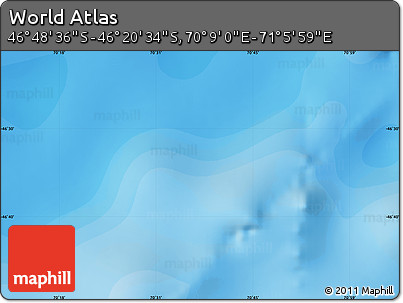 Political Map of the Area around 46° 34' 35" S, 70° 37' 30" E