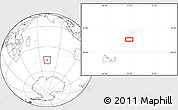 Blank Location Map of the area around 46° 34' 35" S, 72° 19' 29" E