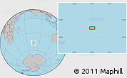 Gray Location Map of the area around 46° 34' 35" S, 75° 43' 29" E