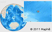 Shaded Relief Location Map of the area around 46° 34' 35" S, 75° 43' 29" E