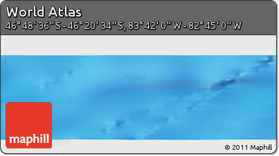 Shaded Relief Panoramic Map of the Area around 46° 34' 35" S, 83° 13' 29" W