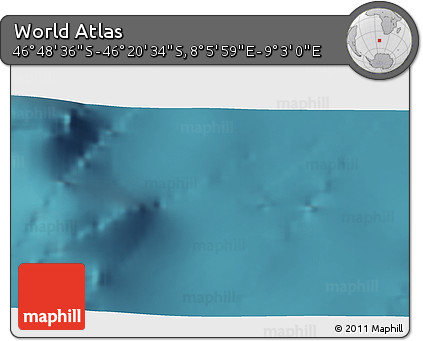 Satellite 3D Map of the Area around 46° 34' 35" S, 8° 34' 29" E