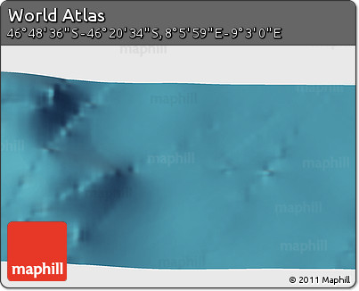 Satellite 3D Map of the Area around 46° 34' 35" S, 8° 34' 29" E