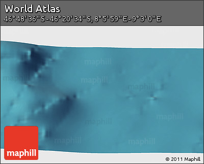 Satellite 3D Map of the Area around 46° 34' 35" S, 8° 34' 29" E