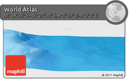 Political Panoramic Map of the Area around 46° 34' 35" S, 8° 34' 29" E