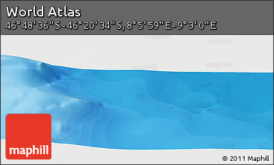 Political Panoramic Map of the Area around 46° 34' 35" S, 8° 34' 29" E