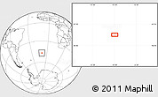 Blank Location Map of the area around 46° 59' 36" S, 10° 7' 30" W