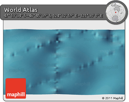 Satellite 3D Map of the Area around 46° 59' 36" S, 125° 1' 30" E