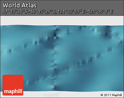 Satellite 3D Map of the Area around 46° 59' 36" S, 125° 1' 30" E