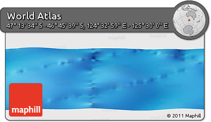 Physical Panoramic Map of the Area around 46° 59' 36" S, 125° 1' 30" E