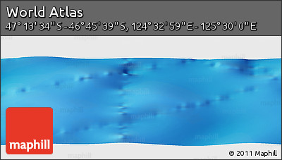 Physical Panoramic Map of the Area around 46° 59' 36" S, 125° 1' 30" E