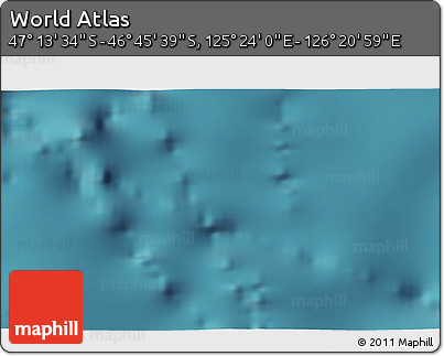 Satellite 3D Map of the Area around 46° 59' 36" S, 125° 52' 30" E