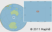 Savanna Style Location Map of the area around 46° 59' 36" S, 129° 16' 30" E