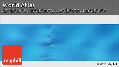 Physical Panoramic Map of the Area around 46° 59' 36" S, 129° 16' 30" E