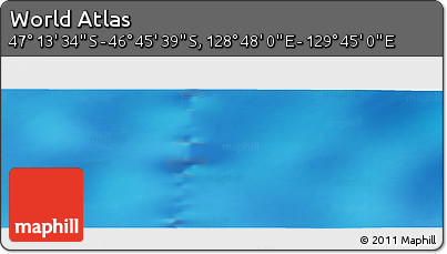 Physical Panoramic Map of the Area around 46° 59' 36" S, 129° 16' 30" E