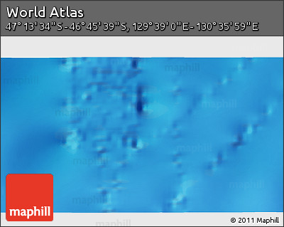 Physical 3D Map of the Area around 46° 59' 36" S, 130° 7' 30" E