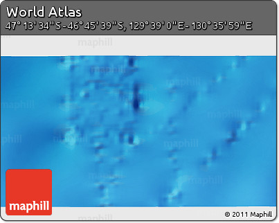 Physical 3D Map of the Area around 46° 59' 36" S, 130° 7' 30" E