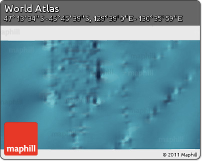 Satellite 3D Map of the Area around 46° 59' 36" S, 130° 7' 30" E