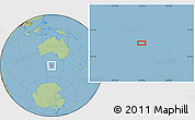 Savanna Style Location Map of the area around 46° 59' 36" S, 130° 58' 29" E