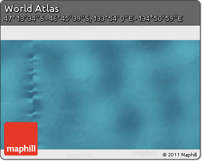 Satellite 3D Map of the Area around 46° 59' 36" S, 134° 22' 30" E