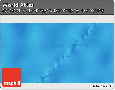 Physical 3D Map of the Area around 46° 59' 36" S, 136° 4' 29" E