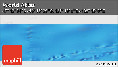 Physical Panoramic Map of the Area around 46° 59' 36" S, 137° 46' 30" E