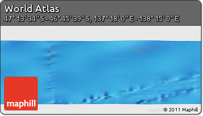 Physical Panoramic Map of the Area around 46° 59' 36" S, 137° 46' 30" E