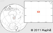 Blank Location Map of the area around 46° 59' 36" S, 140° 19' 29" E
