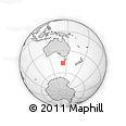 Outline Map of the Area around 46° 59' 36" S, 142° 52' 30" E, rectangular outline
