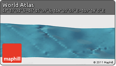 Satellite Panoramic Map of the Area around 46° 59' 36" S, 148° 49' 29" E