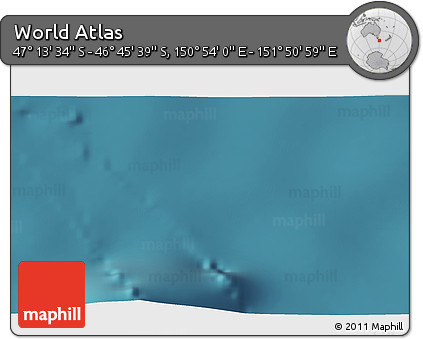Satellite 3D Map of the Area around 46° 59' 36" S, 151° 22' 30" E