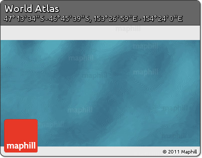 Satellite 3D Map of the Area around 46° 59' 36" S, 153° 55' 30" E