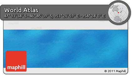 Physical Panoramic Map of the Area around 46° 59' 36" S, 153° 55' 30" E