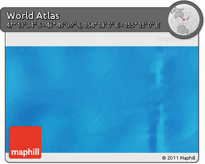 Physical 3D Map of the Area around 46° 59' 36" S, 154° 46' 30" E