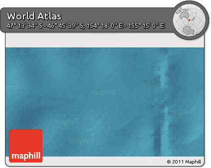 Satellite 3D Map of the Area around 46° 59' 36" S, 154° 46' 30" E