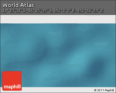 Satellite 3D Map of the Area around 46° 59' 36" S, 156° 28' 29" E