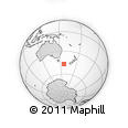 Outline Map of the Area around 46° 59' 36" S, 156° 28' 29" E, rectangular outline